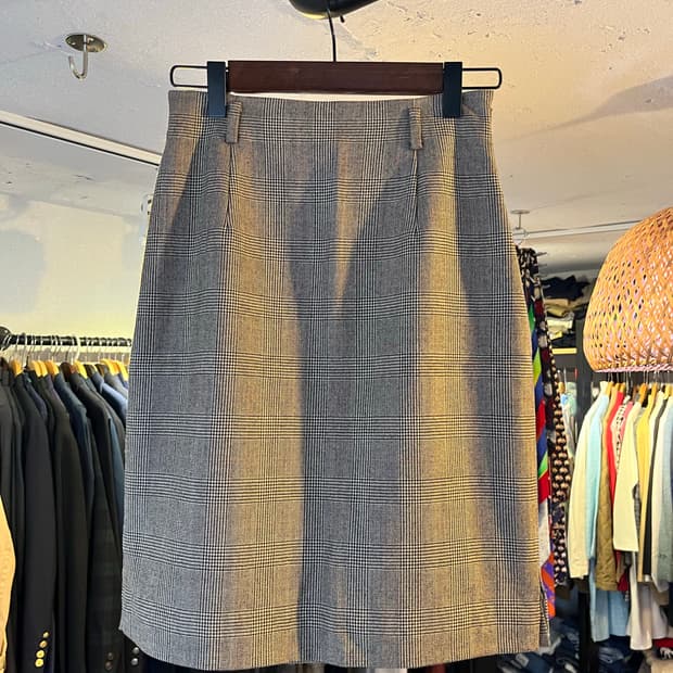 랄프로렌 글렌 울 체크 스커트