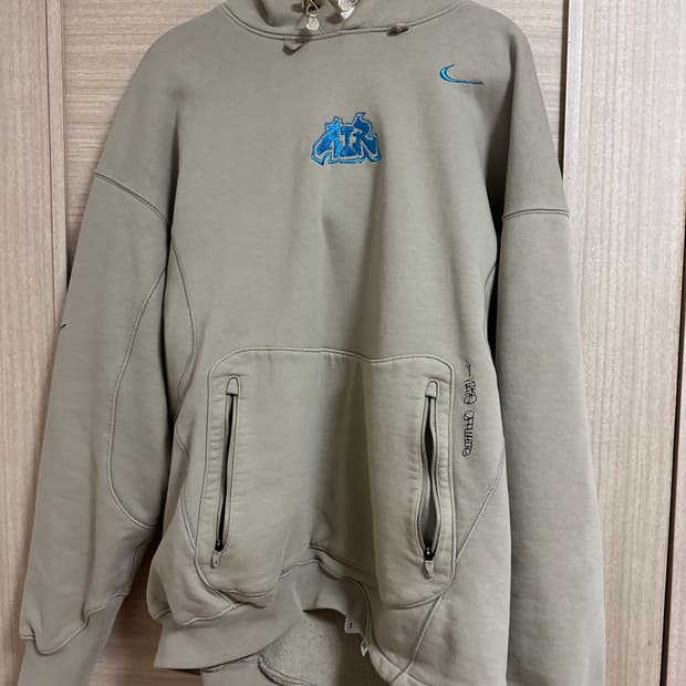 나이키x오프화이트 nrg 플리스 후드 L