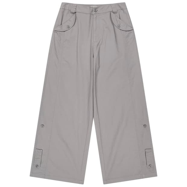 Coyseio WASHED BUTTON TAB PANTS GREY 2
