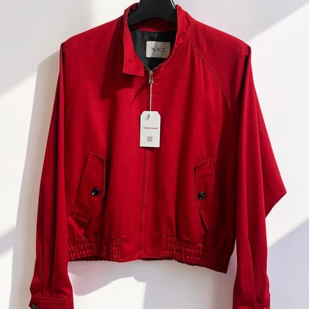 노이스 크롭 집업 자켓