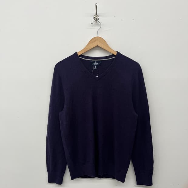 LANDS' END 캐시미어 V넥 니트 여/M