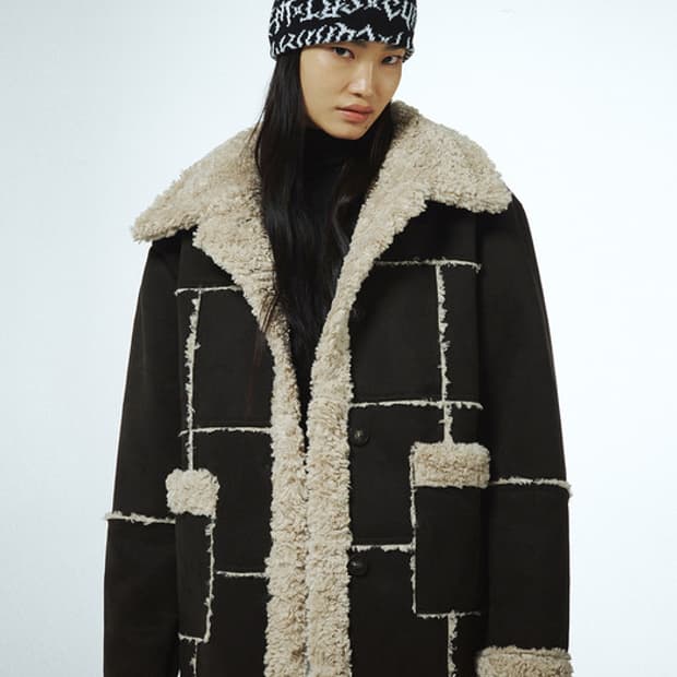 커렌트 리버시블 무스탕 brown