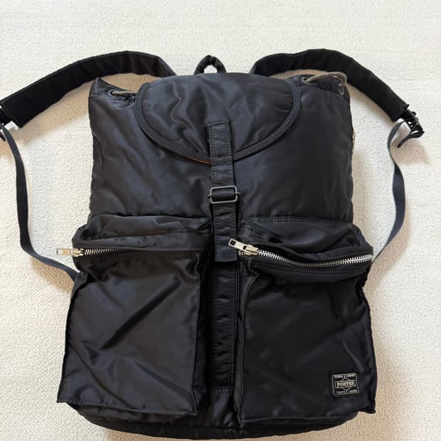 (미품) PORTER 포터 탱커 백팩 럭색 지퍼 블랙