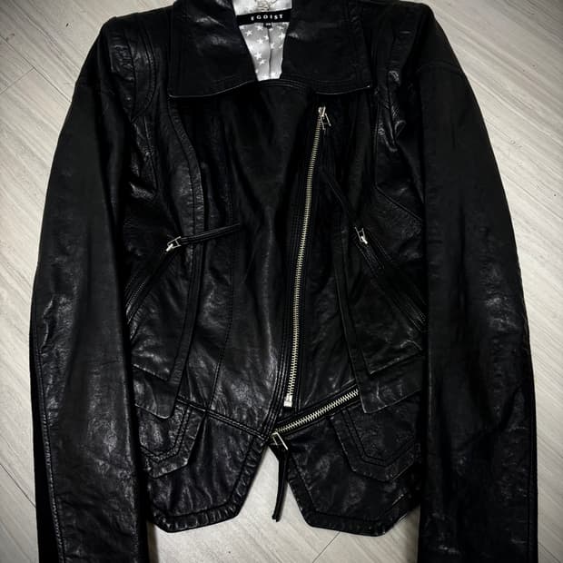 00’s SheepSkin Zip Detail Leathet Jacke