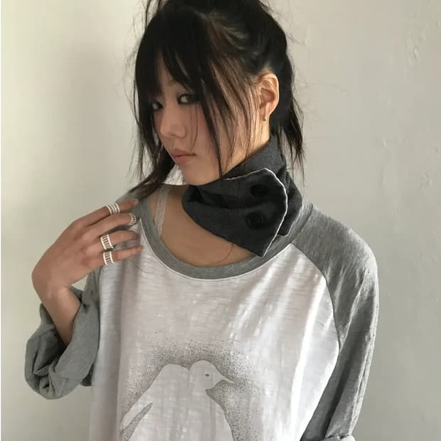 샴 maybesiamese 버드 나그랑 박스 티셔츠