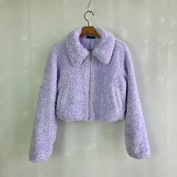 (Nerdy) 브랜드의 우먼스 컬리 퍼 자켓 라이트퍼플 s