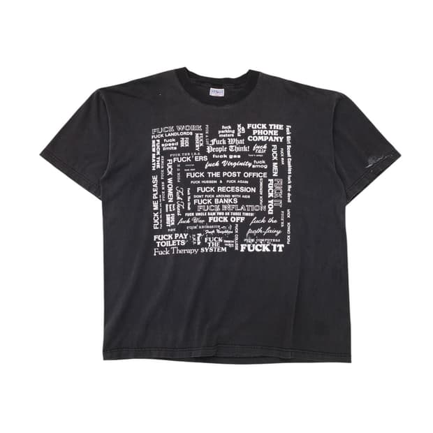 90‘s Fxck 아트워크 티셔츠