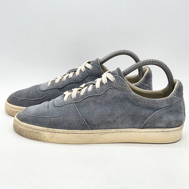 브루넬로 쿠치넬리 스웨이드 로우탑 스니커즈 블루 (40)