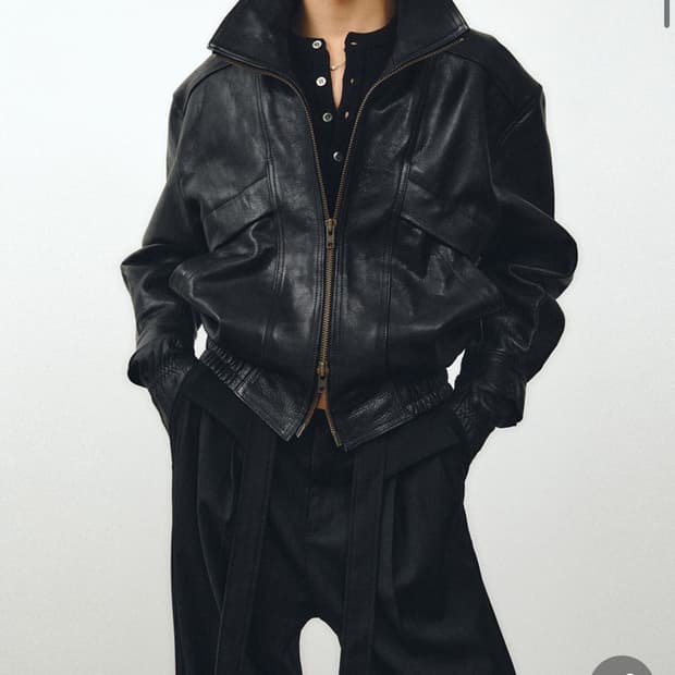 노이어 앤틱 카우 하이넥 블루종 50새상품