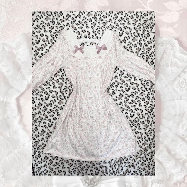 갸루 모리 리본 레이스 파자마