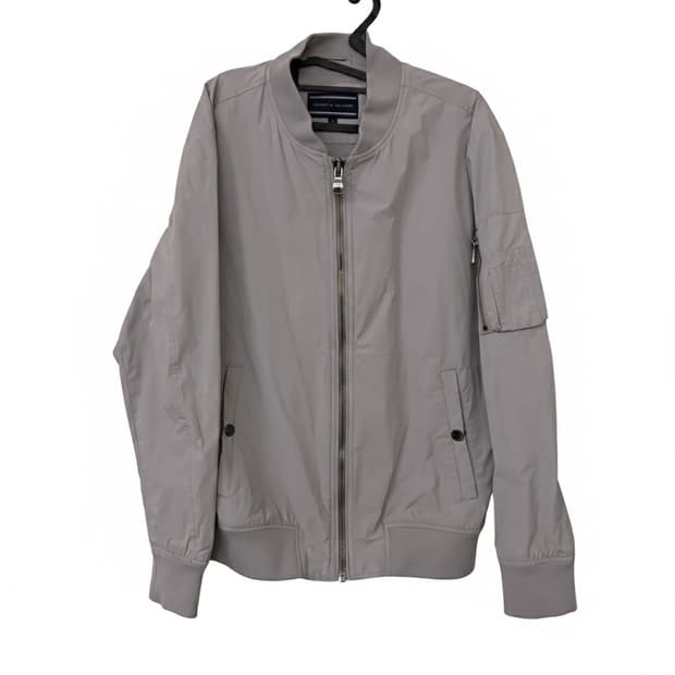 🩶타미힐피거 라이트 그레이 베이직 봄버 자켓🩶