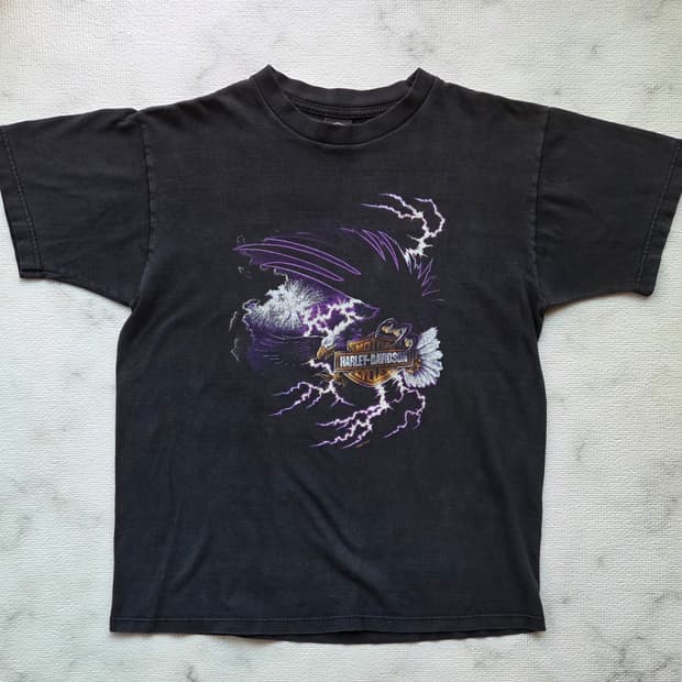 [L] 00s Harley davdison Eagle 티셔츠