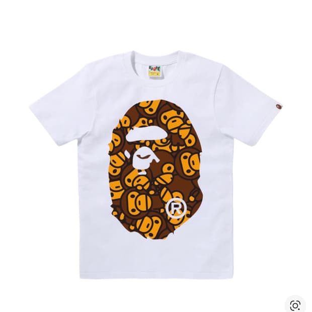 베이프 올 베이비 마일로 빅 에이프 헤드 티셔츠