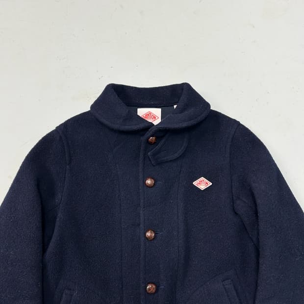 단톤 로고 울 하프코트 