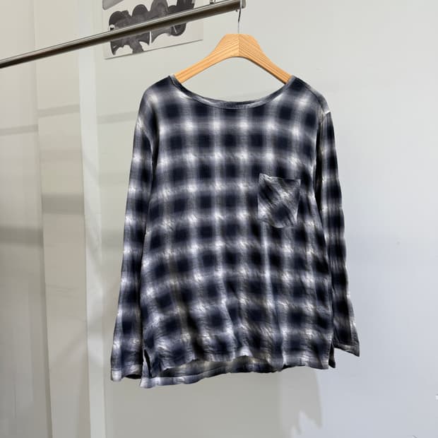 FUZZY (Made in Japan) 체크 롱슬리브