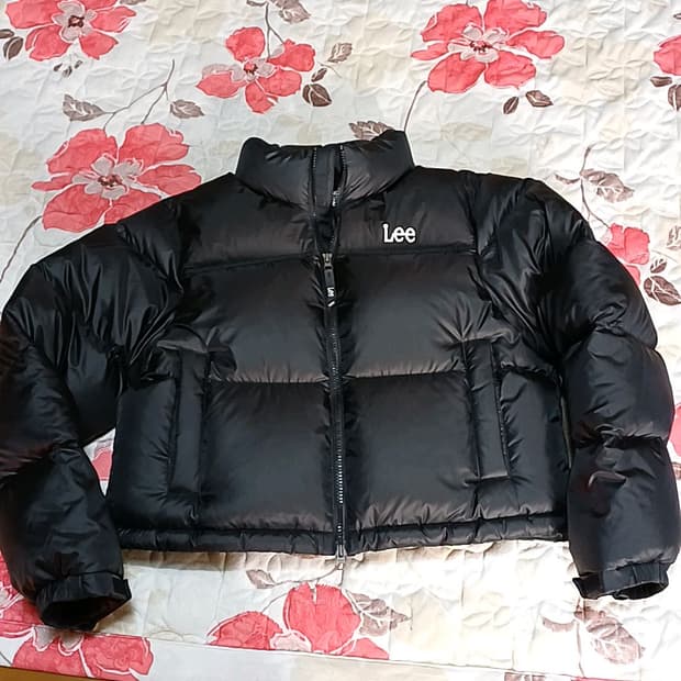 Lee 크롭오리털패딩 M 여성66 가슴53 기장54