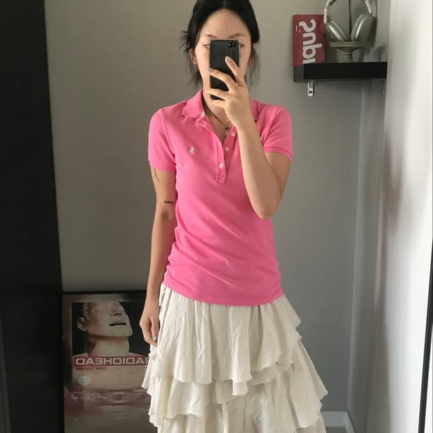 폴로 랄프로렌 포니로고 핑크 카라티