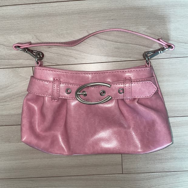 큐리티 미니 숄더백 핑크