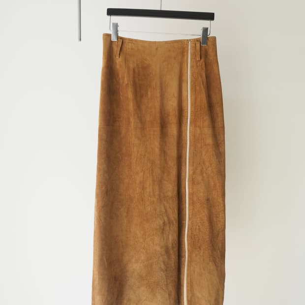 vintage suede skirt 