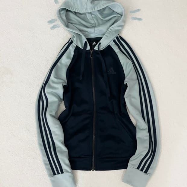 빈티지 아디다스 애플민트 나그랑 후드집업 아디다스져지