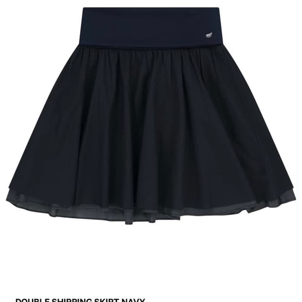 코이세이오 더블 셔링 스커트 네이비 2사이즈