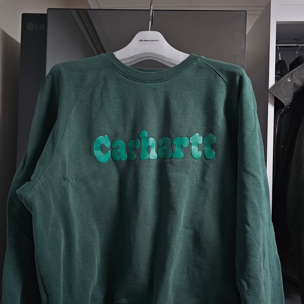칼하트 WIP 그린 맨투맨 L사이즈