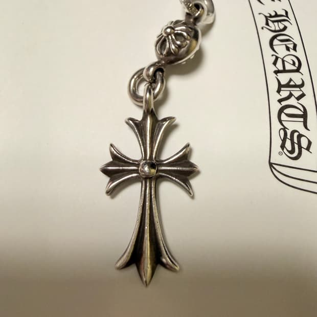 크롬하츠 원볼 타이니 크로스 실버 펜던트 참