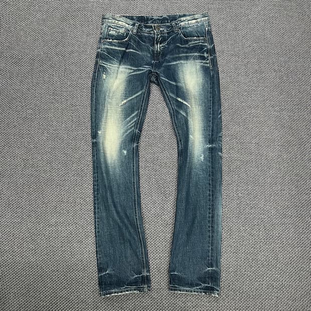 칩먼데이 워싱 슬림 데님팬츠