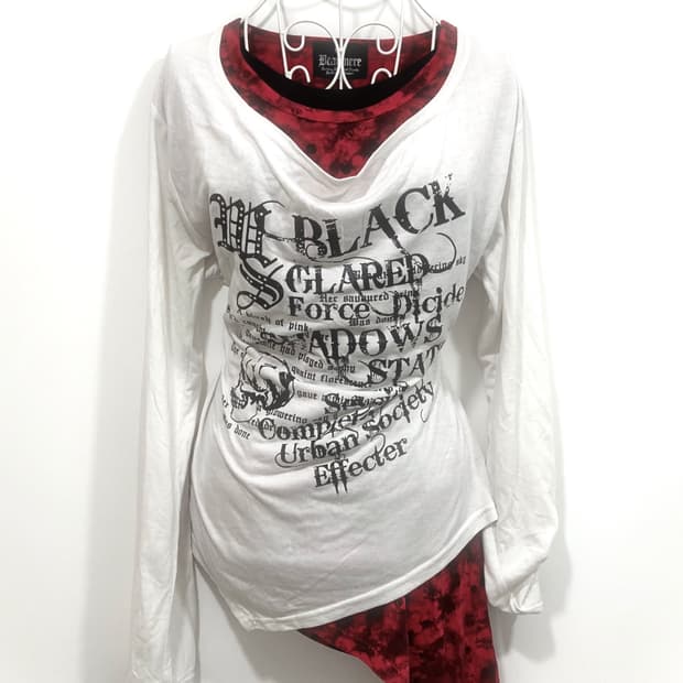 punk layered drapped long sleeve