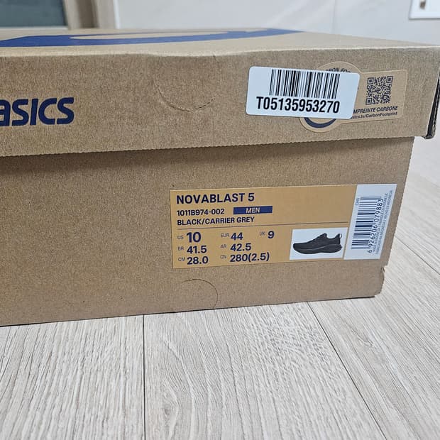 아식스 노바블라스트5 블랙 280 새상품 