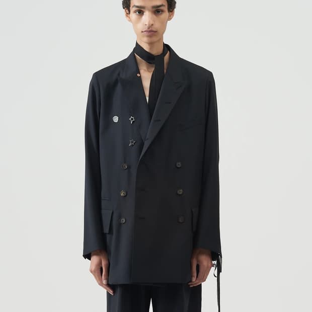 [1] Wool Double-Breasted Jacket - Black