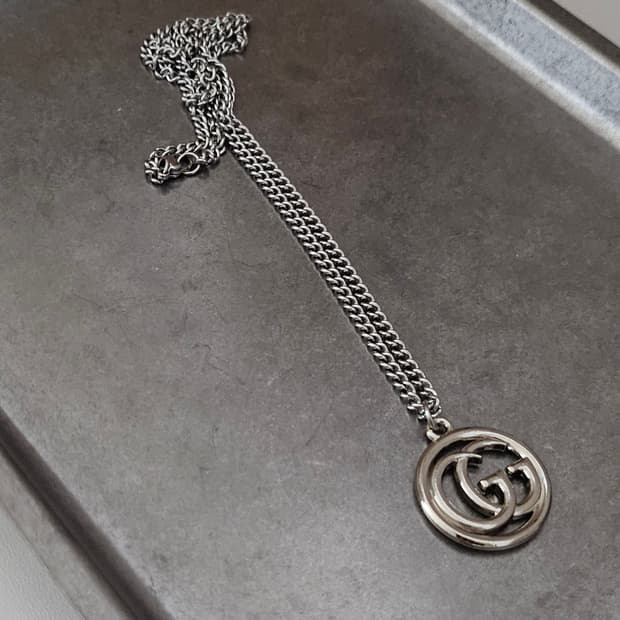 69구찌 빈티지 정품 목걸이 업사이클링 써지컬체인
