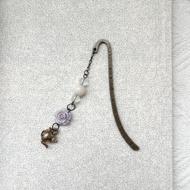 ⊰flower teapot⊱ bookmark 앤틱 티팟 책갈피