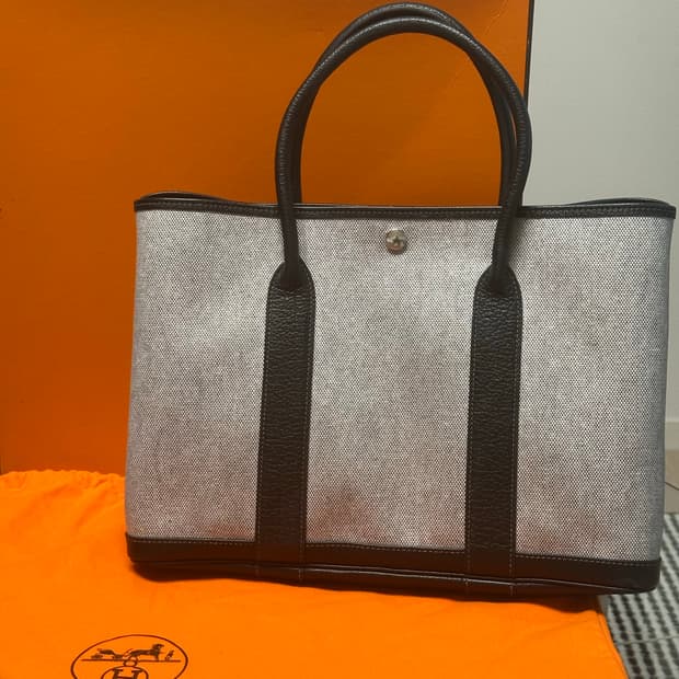 에르메스 가든 파티 바이킹 캔버스 네곤다 & 팔라듐 하드웨어 36 에크