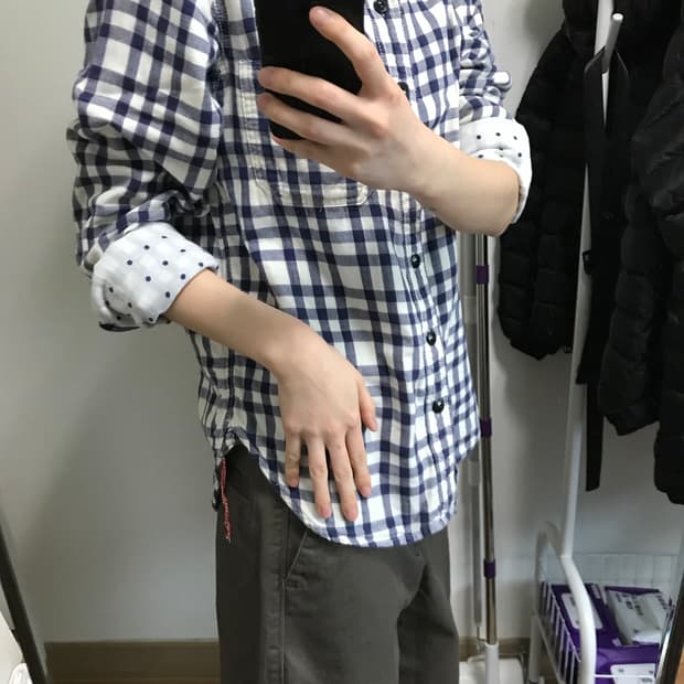 도트체크셔츠