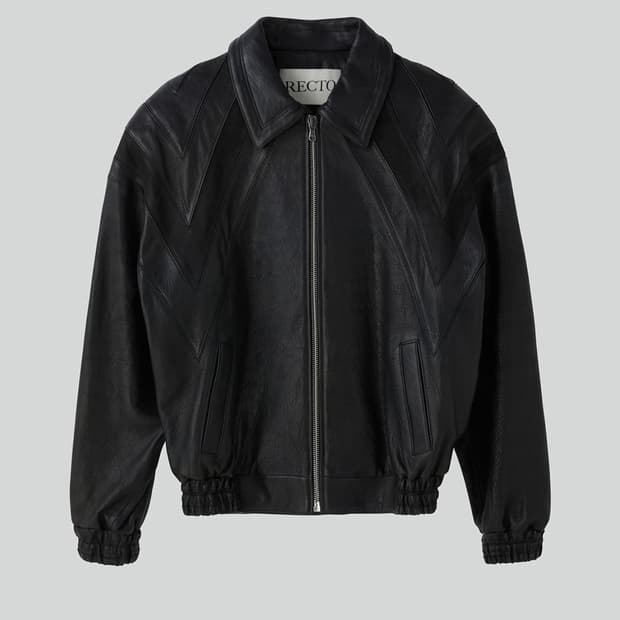 [L] 렉토 70S 루카스 레더 가죽 봄버 블루종 점퍼 자켓