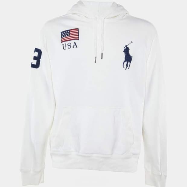 폴로 성조기 후드티
