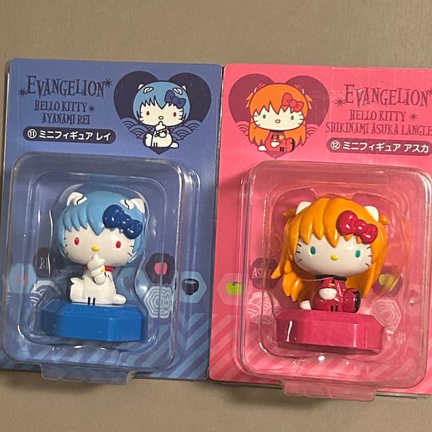 미개봉) 에반게리온 산리오 콜라보 헬로키티 고전 피규어 레이 아스카