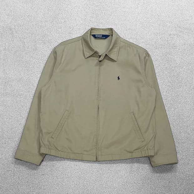 폴로 랄프로렌 00s 포니 로고 코튼 스윙톱 자켓 베이지