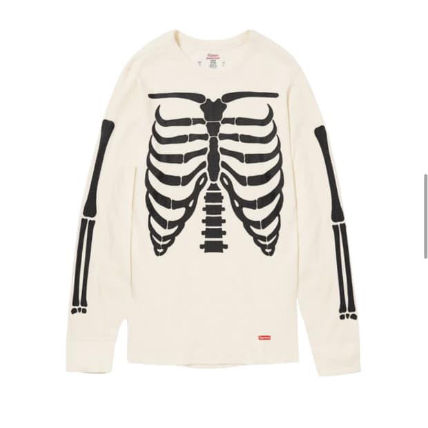 슈프림 헤인즈 본즈 써멀 크루 네추럴