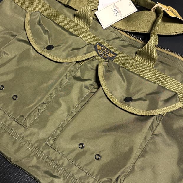 RRL 나일론 캔버스 유틸리티 메신저 백