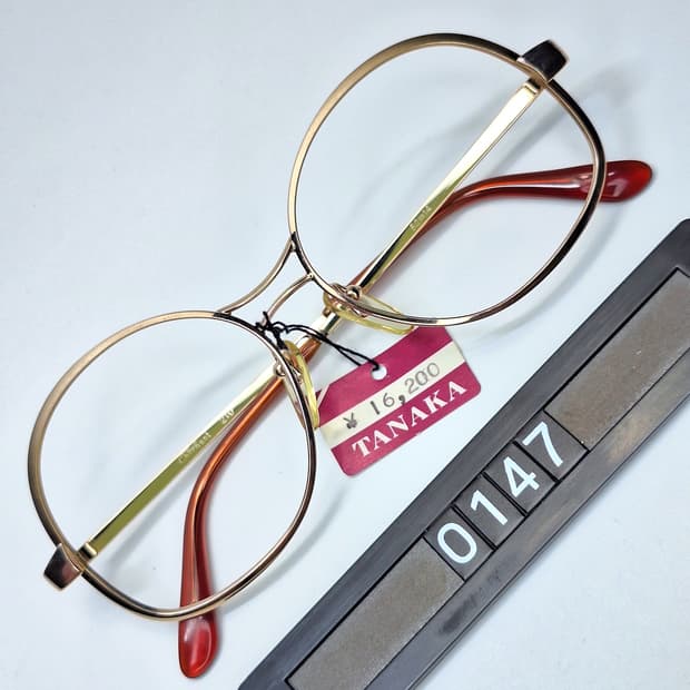 80s 일본제 빈티지 데드스톡/샤르망 210 안경테 52mm 보스턴 골드
