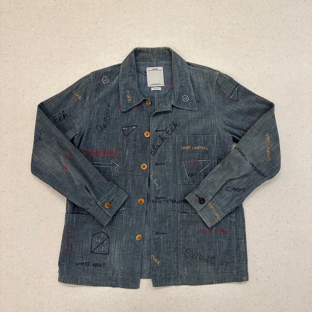[2] visvim coverall 비즈빔 자수 커버롤 자켓