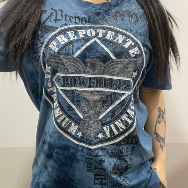 Prepotente 프레포텐테 락 시크 타이다이 반팔티셔츠