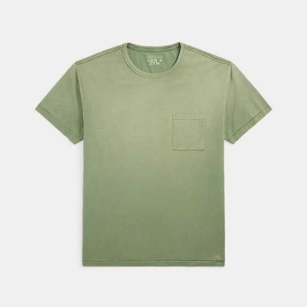 RRL 더블알엘 가먼트 트윌 반팔 티셔츠