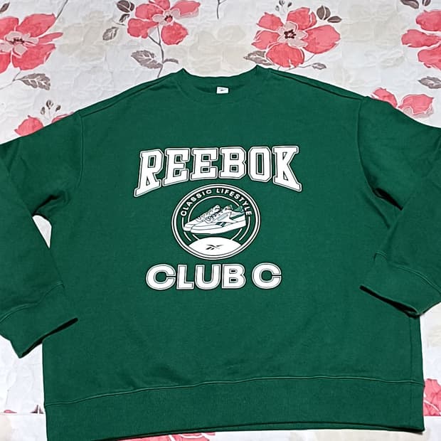 리복 오버핏맨투맨 105 가슴64 기장72