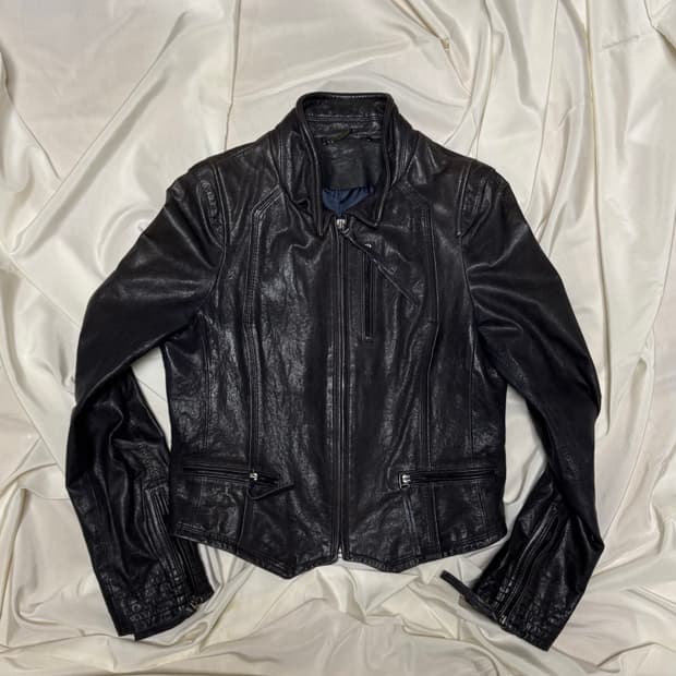 00s Mode sheepskin leather jacket