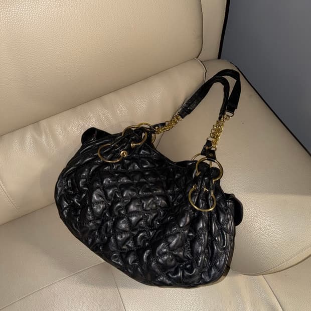 gyaru gather chain hobo bag