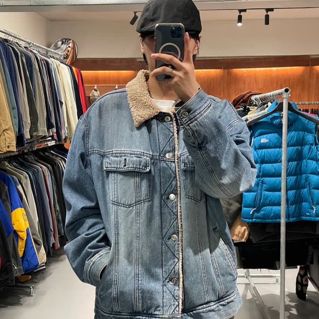 90s ARIZONA 쉐르파 데님 자켓