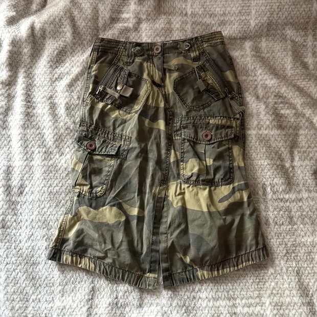 카모 카고 스커트 / camo cago  skirt
